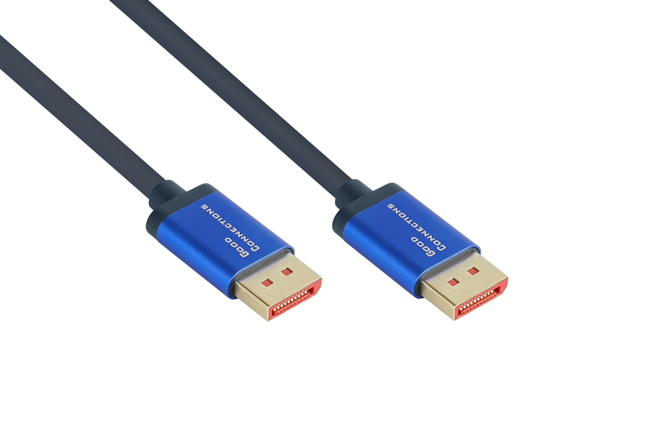 DisplayPort 1.4 SmartFLEX Kabel, 8K UHD-2 / 4K UHD, Aluminiumgehäuse, CU, dunkelblau, 3m