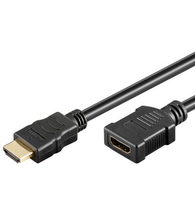 High-Speed-HDMI®-Verlängerung mit Ethernet, vergoldete Stecker, 1,5m