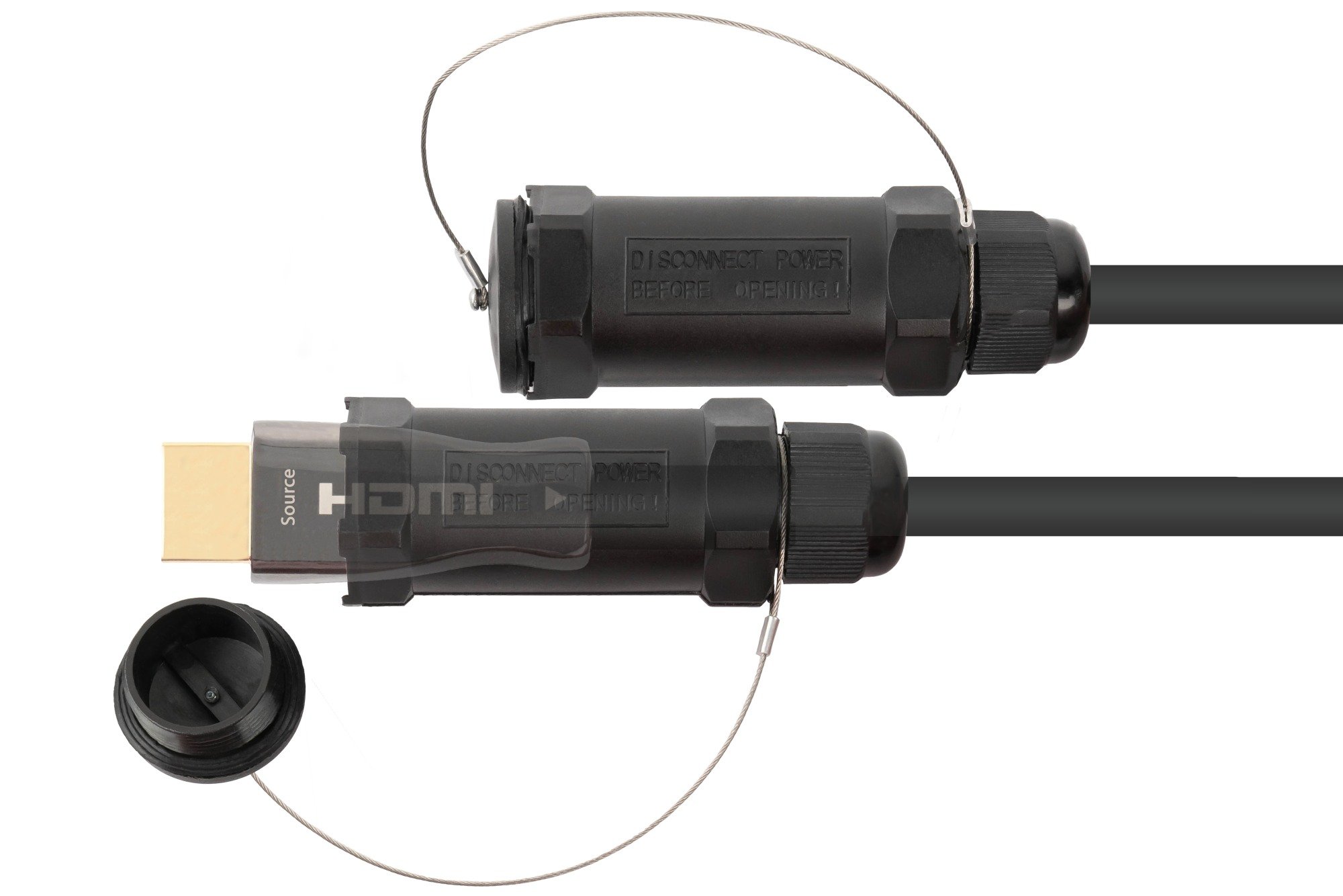 AOC Hybrid High-Speed HDMI® 2.0b, stahlarmiert, 4K @60Hz, 18 GBit/s, schwarz, 5m