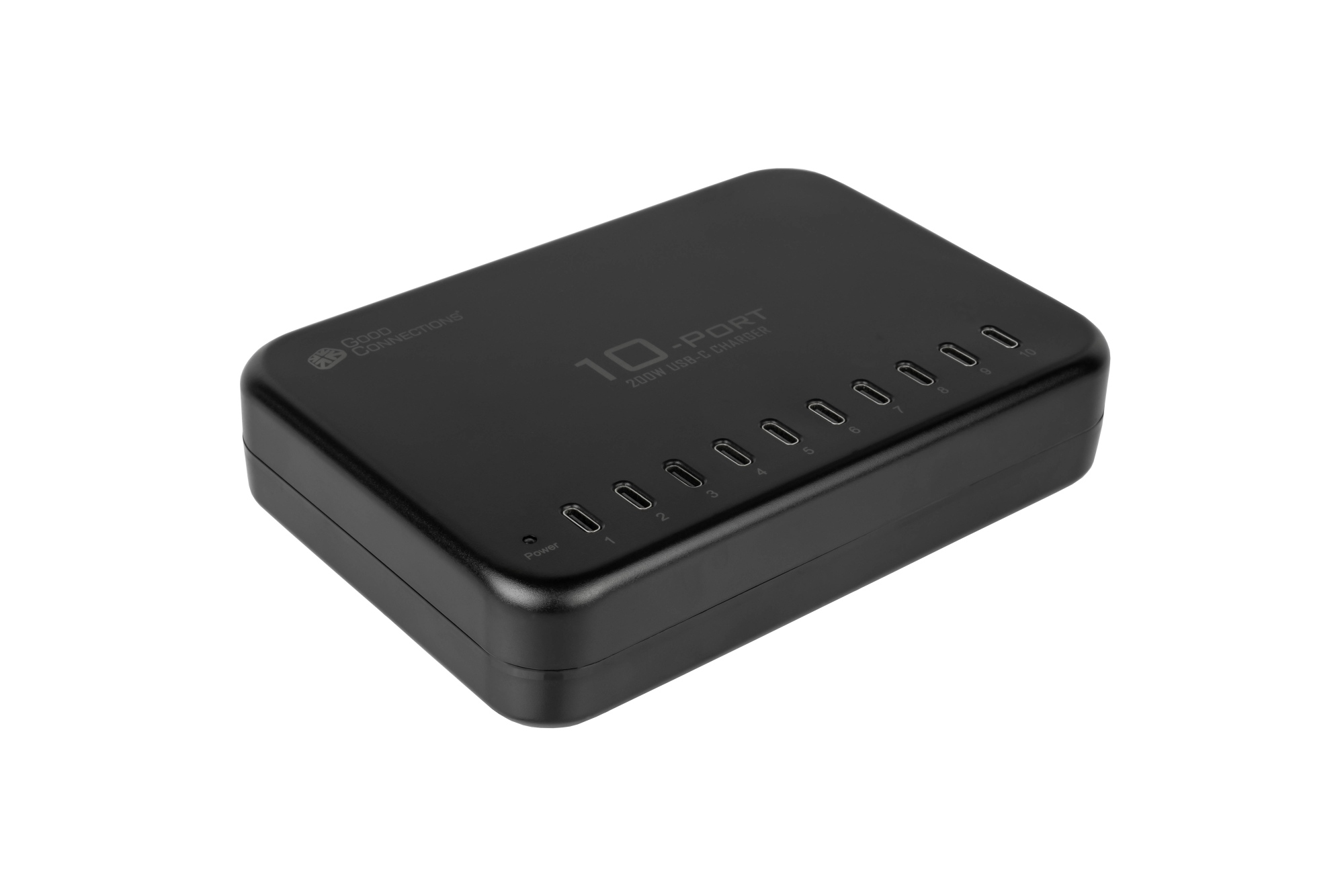 USB-Desktop-Schnellladestation 200W, 10-Port (10x USB-C™), schwarz