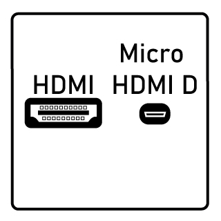 HDMI A  Micro HDMI D