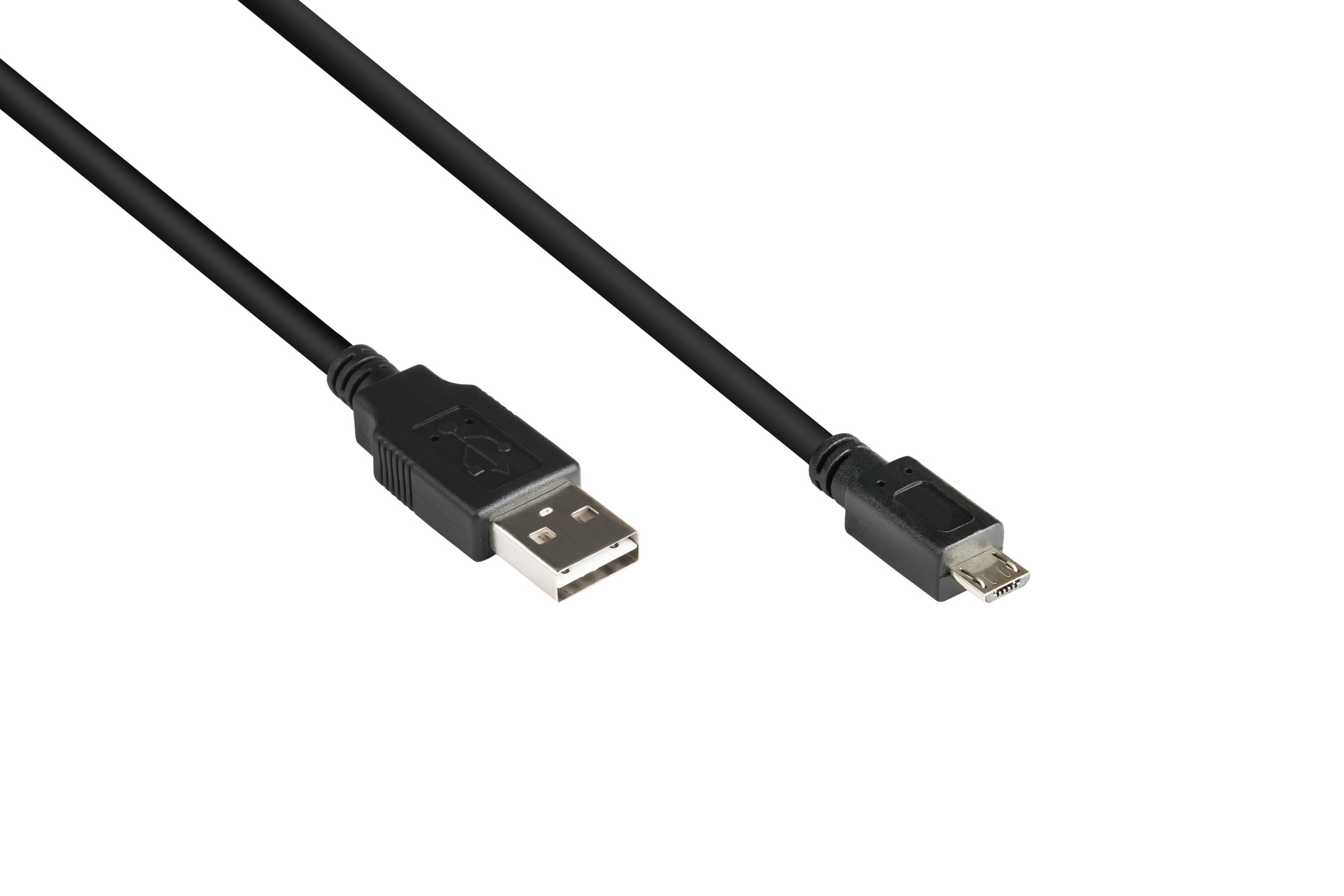 Anschlusskabel USB 2.0 EASY Stecker A an Stecker Micro B, schwarz, 0,5m