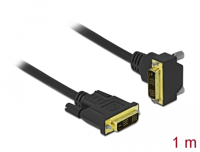 DVI Kabel 18+1 Stecker zu 18+1 Stecker gewinkelt 1 m