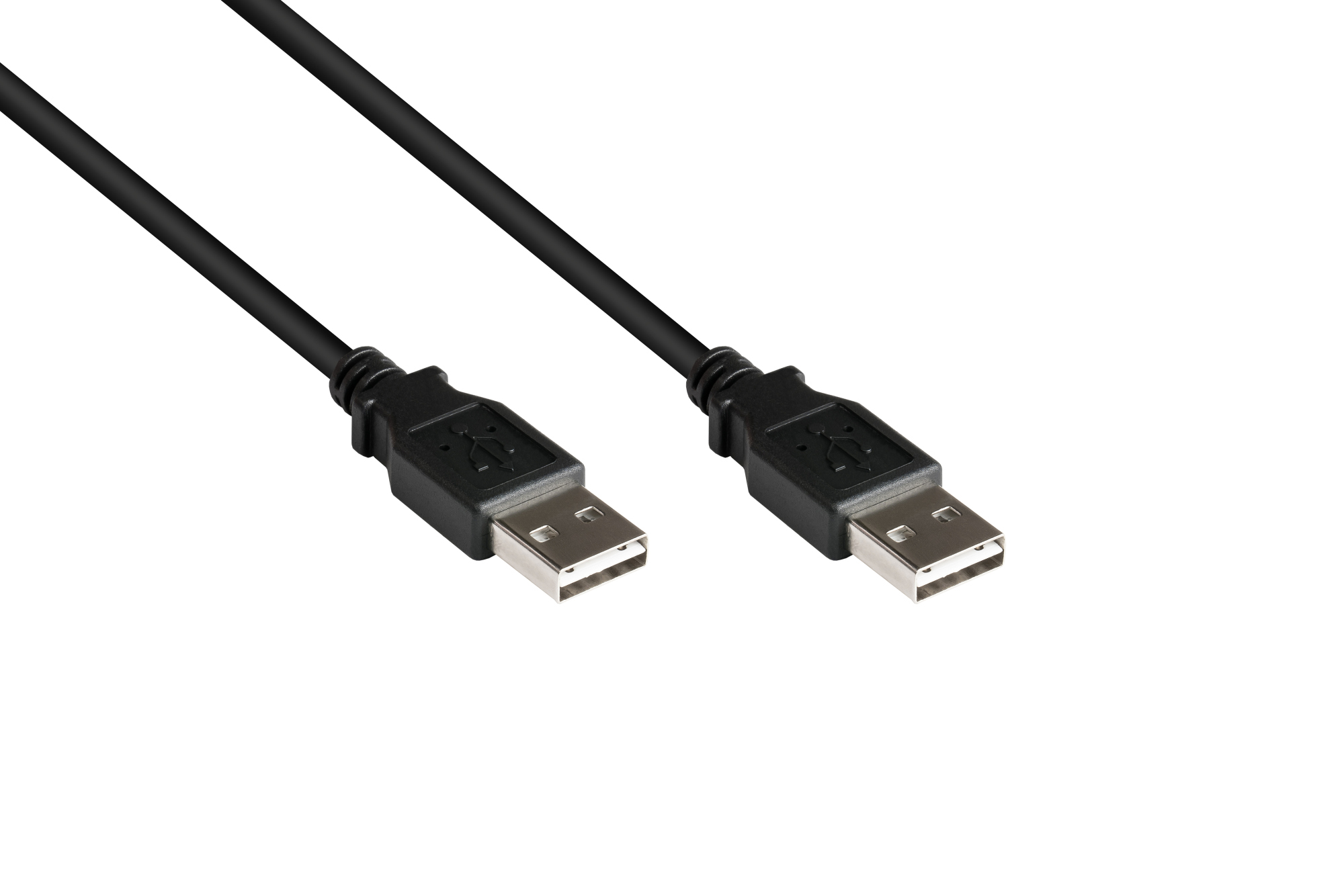 Anschlusskabel USB 2.0 High-Speed EASY A Stecker an EASY A Stecker, schwarz, 0,5m