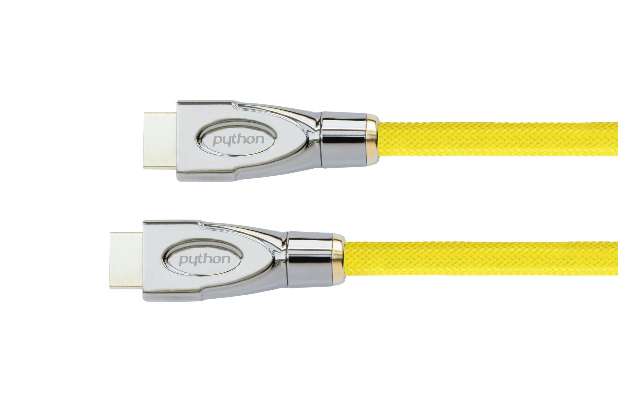 Anschlusskabel HDMI® 2.0 Kabel 4K2K / UHD 60Hz, 24K , Nylongeflecht gelb, 1m