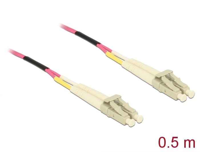 Kabel Lichtwellenleiter LC zu LC Multimode OM4 0,5 m