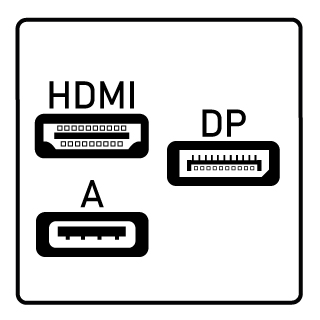 HDMI A -> DisplayPort
