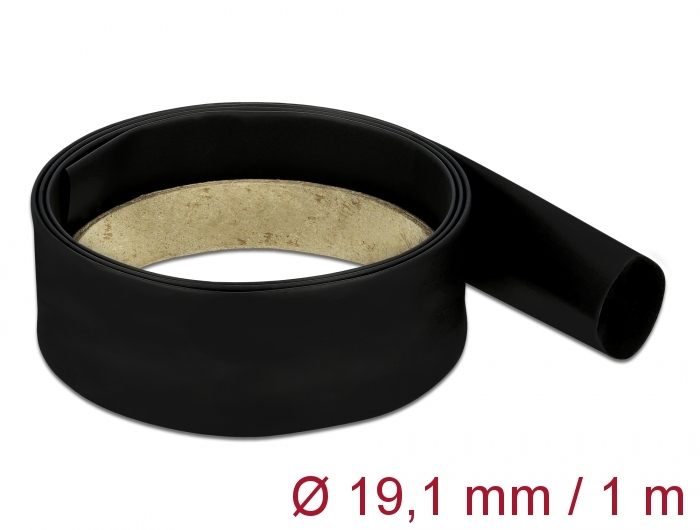 Schrumpfschlauch 1 m x 19,1 mm Schrumpfungsrate 4:1 schwarz
