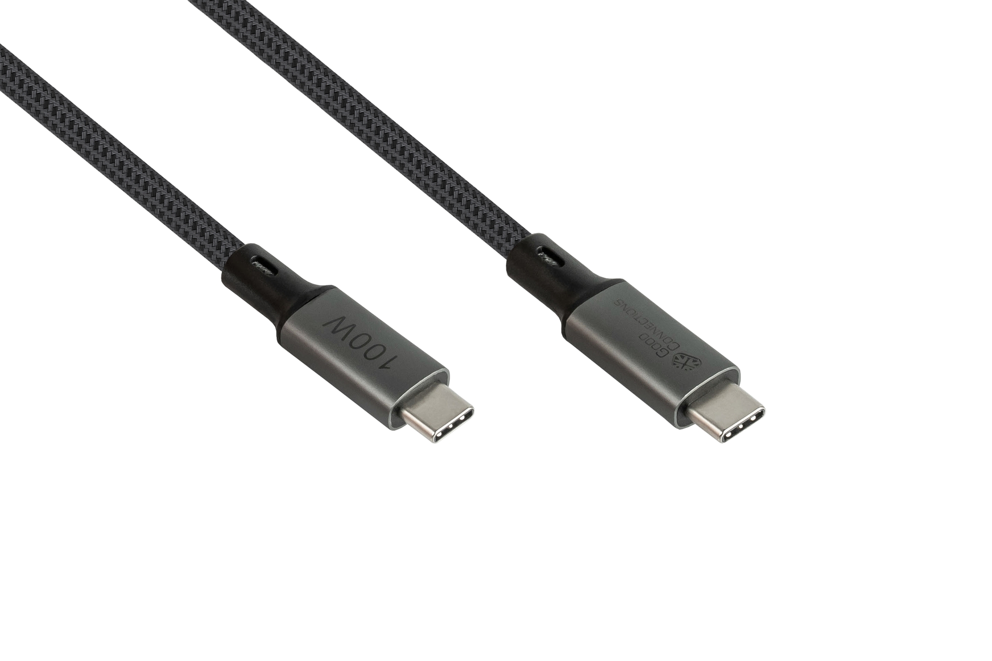 USB 4.0 Gen. 2x2 Kabel (20GBit/s, 100W, 8K@30Hz), USB-C™ Stecker an USB-C™ Stecker, anthrazit, 1m