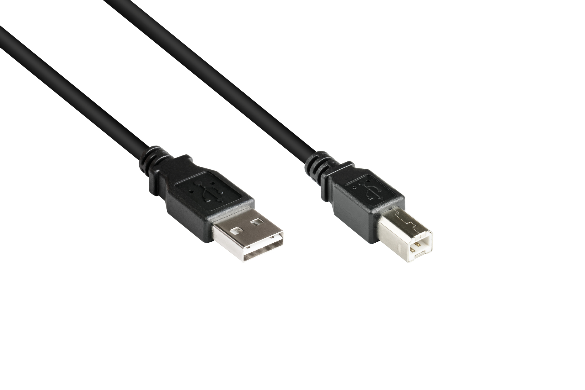Anschlusskabel USB 2.0 EASY Stecker A an Stecker B, schwarz, 1m