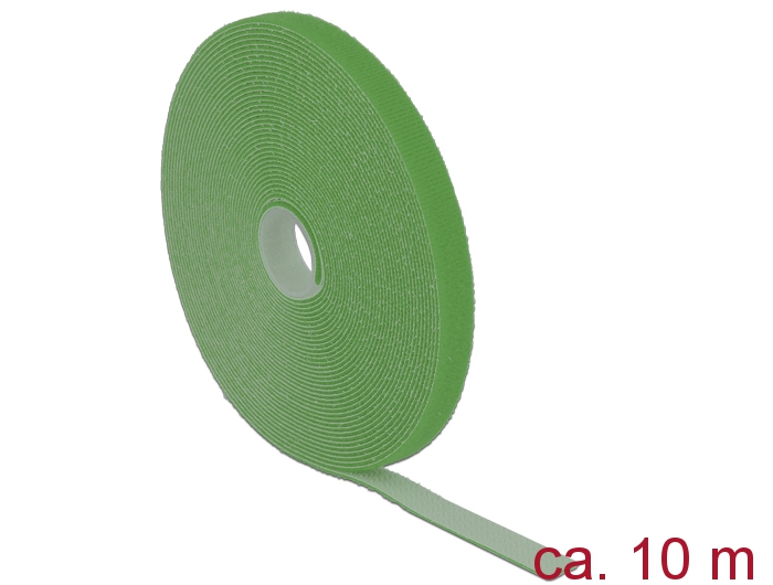 Klett-Kabelbinder L 10m x B 13mm, Rolle, grün