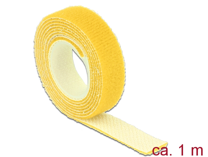 Klett-Kabelbinder L 1m x B 13mm, Rolle, gelb