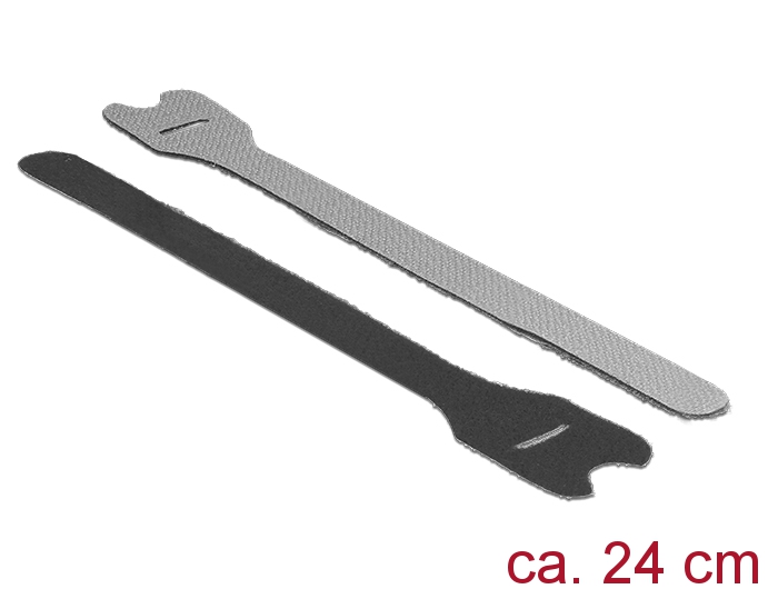 Klett-Kabelbinder L 240 mm x B 13 mm 10 Stück schwarz