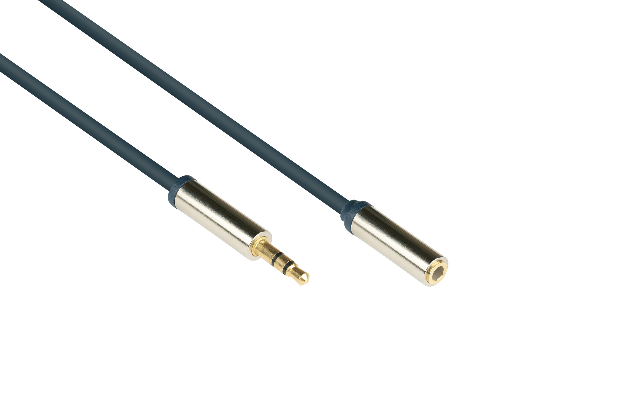 kabelmeister® Audio Verlängerungskabel SmartFLEX, High-Quality, 3-poliger 3,5mm Klinkenstecker an Klinkenbuchse, dunkelblau, 0,5m