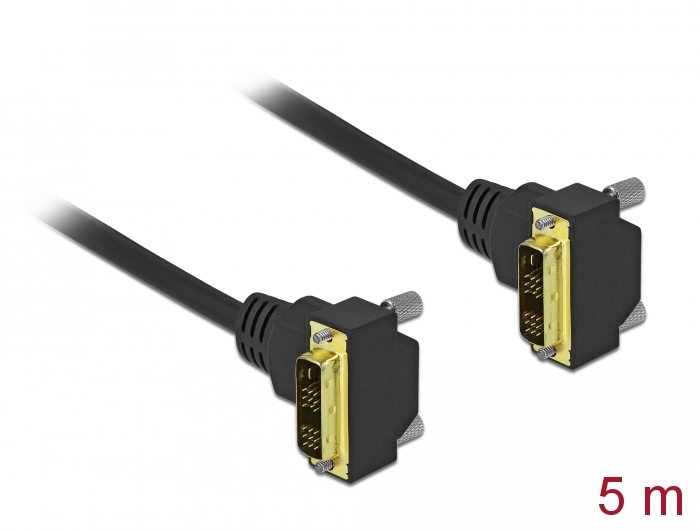DVI Kabel 18+1 Stecker gewinkelt zu 18+1 Stecker gewinkelt 5 m