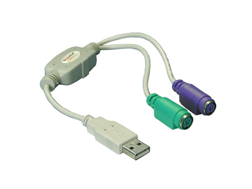 USB an 2 x PS/2 Aktiv Kabelversion Adapter