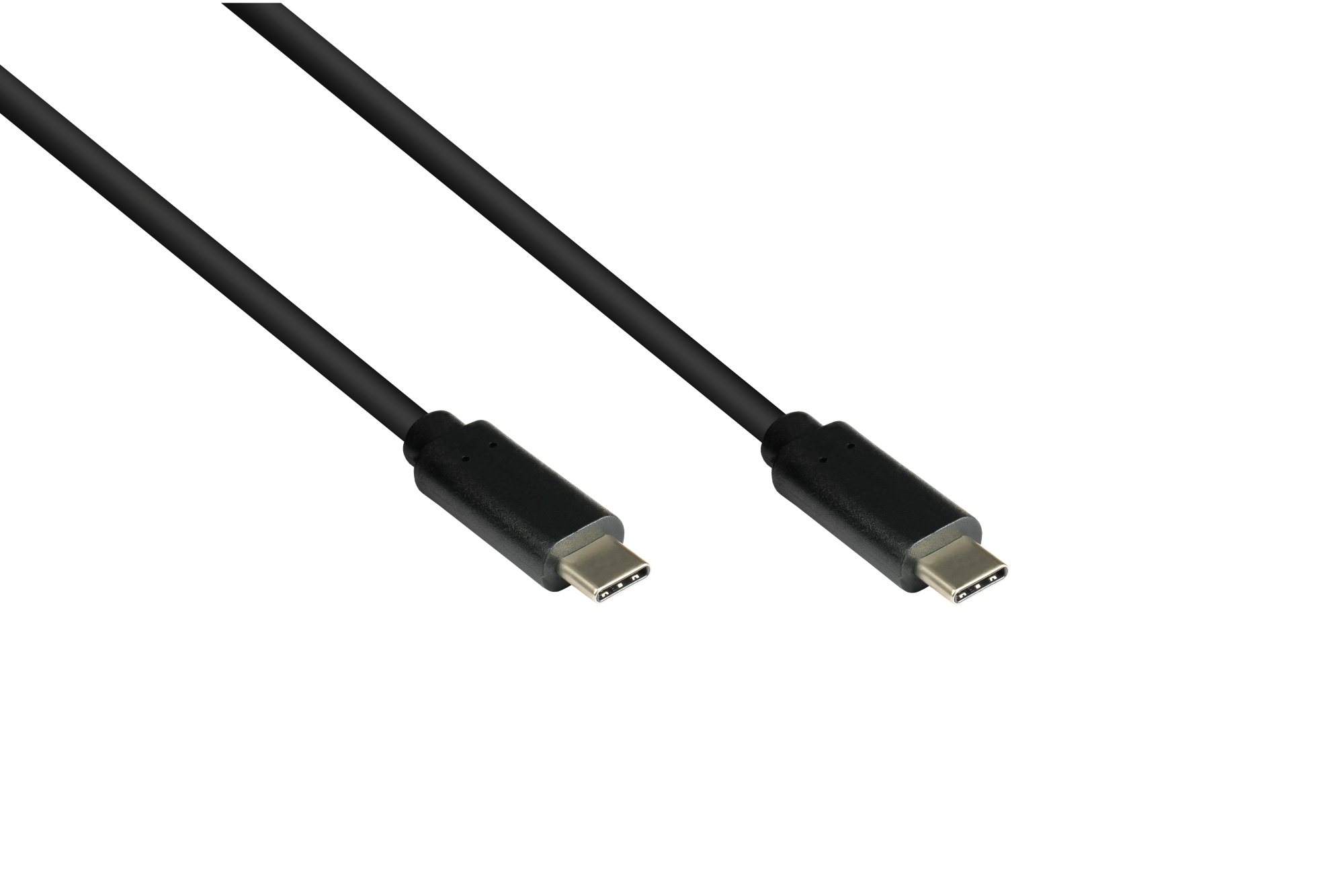 Lade- und Datenkabel USB 3.1 (Gen.1), USB-C™ Stecker beidseitig, CU, schwarz, 0,5m