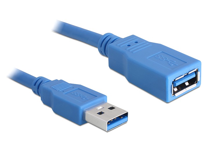 Verlängerungskabel USB 3.0 Typ-A Stecker an USB 3.0 Typ-A Buchse 3 m blau