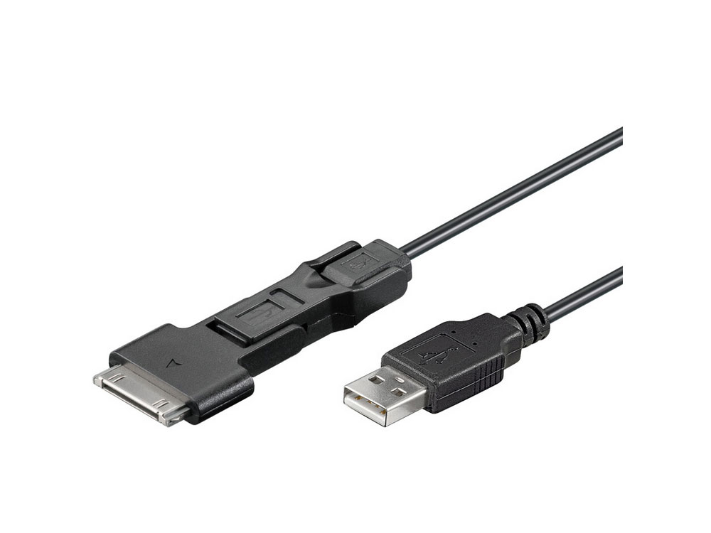 Anschlusskabel USB 2.0 Hi-Speed 3 in1 Micro-B / Mini-B / passend für Apple