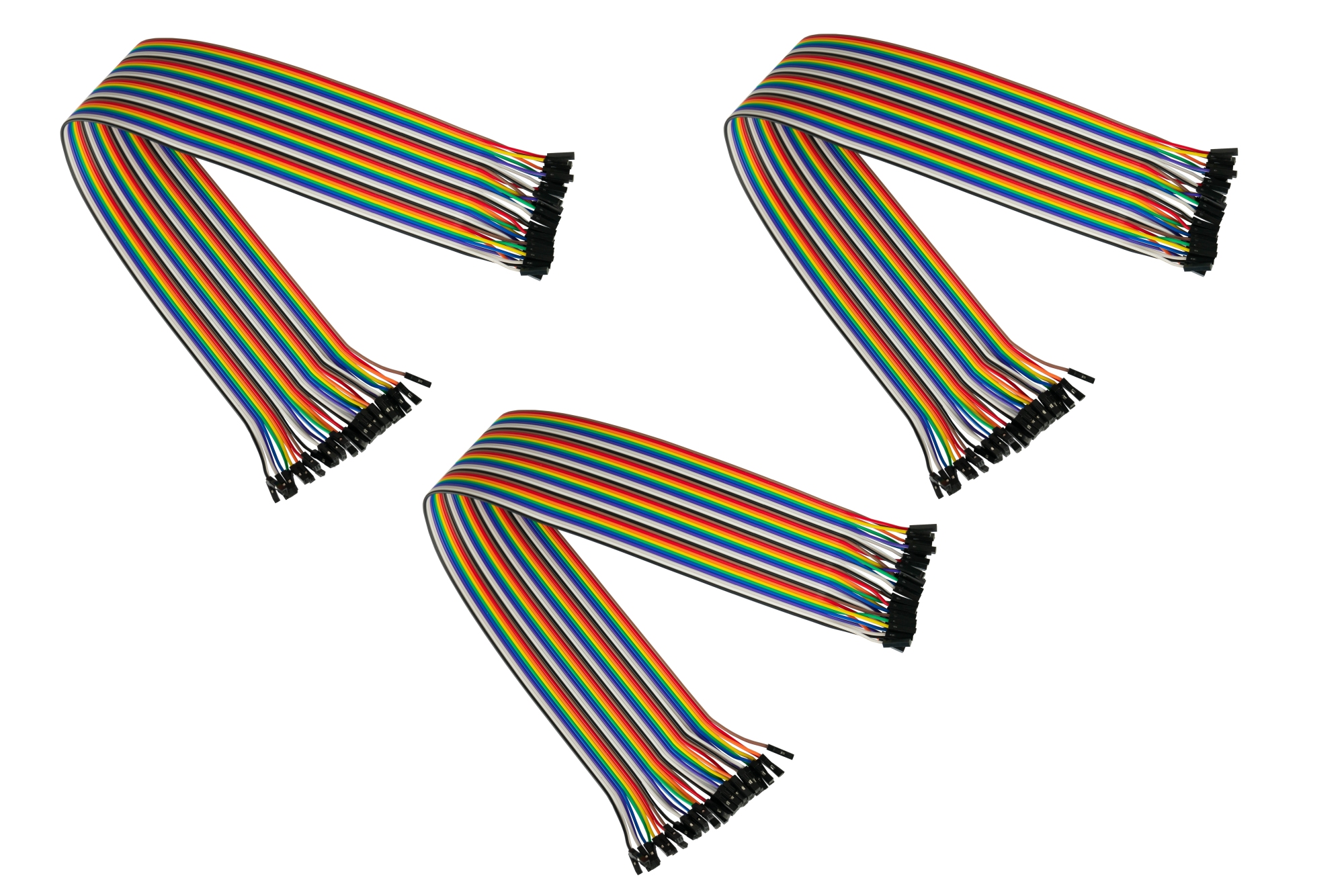 Jumper Wire 40-Pin trennbare Adern für Arduino, Raspberry Pi etc., Buchse an Buchse, 3er-Set, 20cm