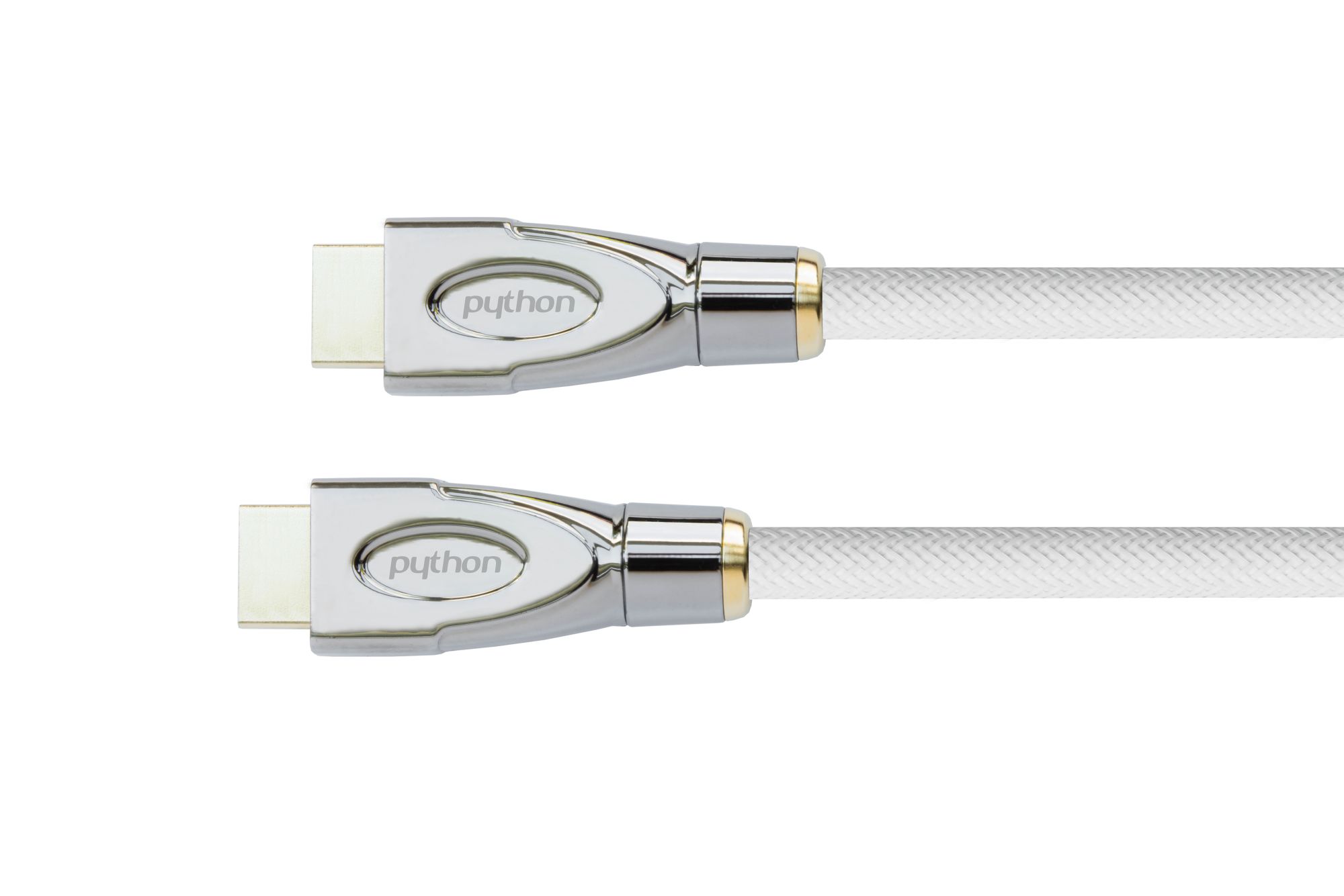 Anschlusskabel High-Speed-HDMI® mit Ethernet 4K2K/UHD, AKTIV, 24K, Nylongeflecht weiß, 20m
