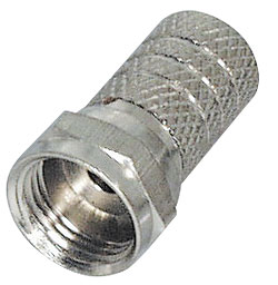 F-Stecker, Twist-On, für Kabel-Ø: 4,2 mm, vernickelt