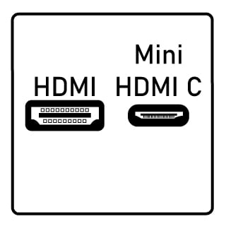 HDMI A  Mini HDMI C