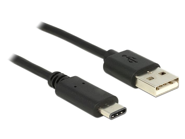 USB Kabel 2.0, USB-C™ Stecker an USB 2.0 A Stecker, schwarz, 1m