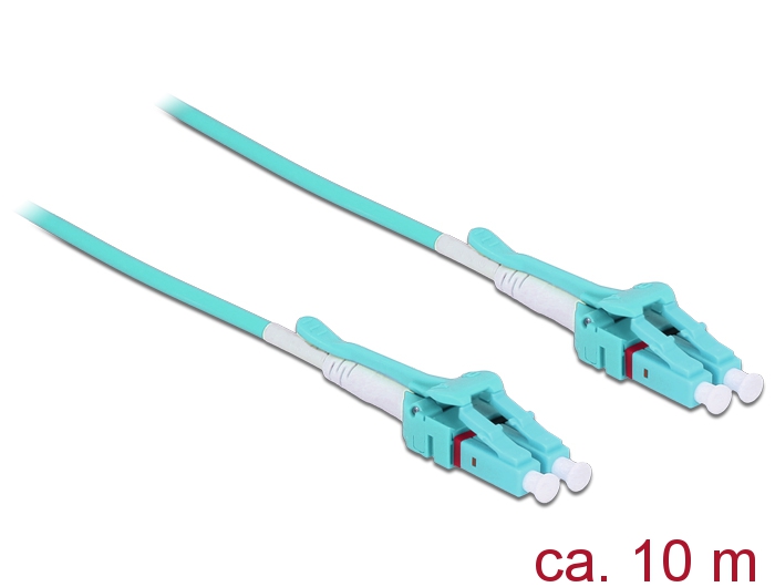 Kabel Lichtwellenleiter LC an LC Multimode OM3, Uniboot, 10m