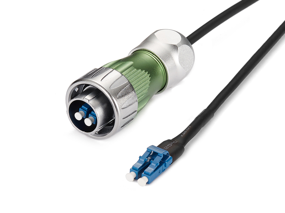 Industrie-Steckverbinder S3 - LWL Kabel, Stecker LC mit Verschraubung an Stecker LC, M24, 3m