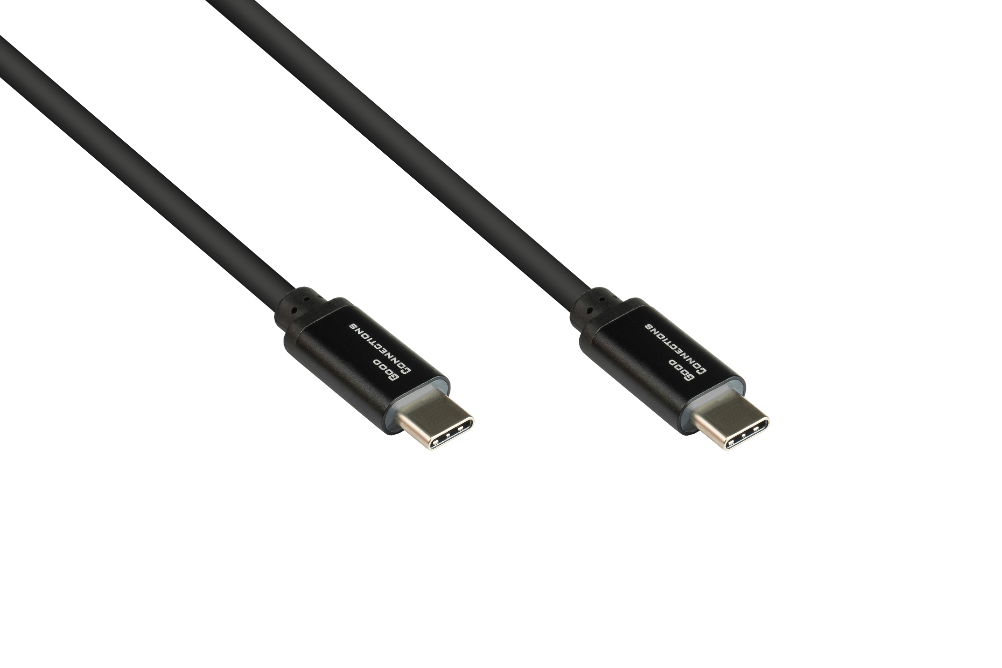 USB-C™ Lade- und Datenkabel mit Power Delivery (PD3) 100W, USB 2.0, 5A E-Marker, schwarz, 0,5m