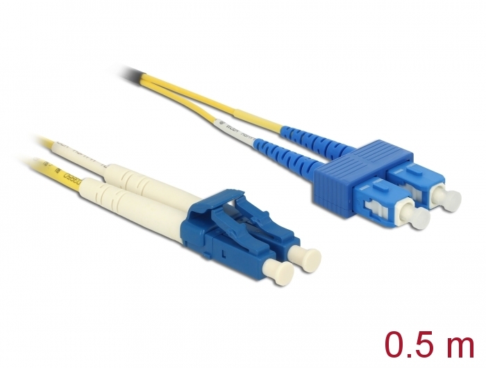 Kabel Lichtwellenleiter LC > SC Singlemode OS2 0,5 m