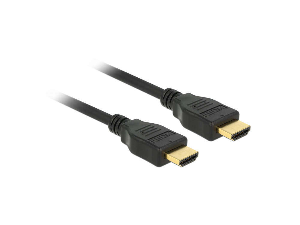 Anschlusskabel, High Speed HDMI mit Ethernet, A Stecker an A Stecker, 4K, schwarz, 1m
