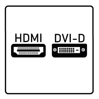 HDMI A  DVI-D