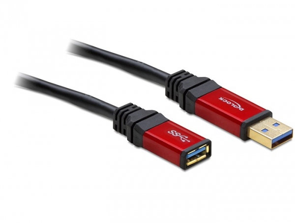 USB 3.0 Verlängerungskabel Stecker A an Buchse A, Premium, 2m