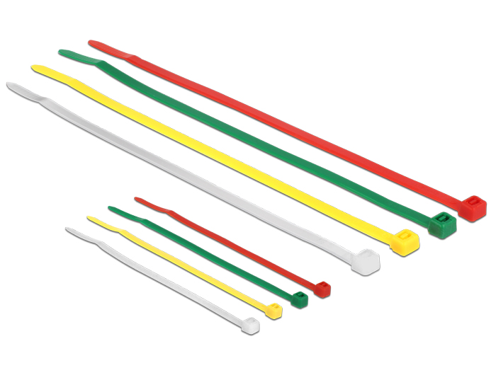 Kabelbinder farbig L 100 x B 2,5 mm + L 200 x B 3,6 mm 200 Stück