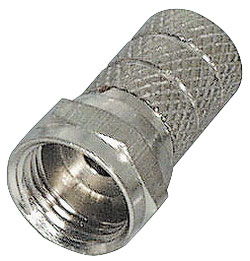 F-Stecker, Twist-On, für Kabel-Ø: 5,0 mm, vernickelt